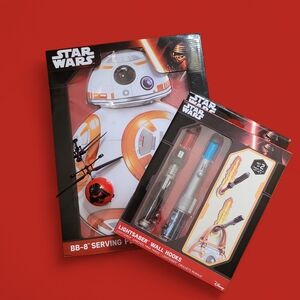 Star Wars BB-8 Serving Platter and Lightsaber Wall Hooks